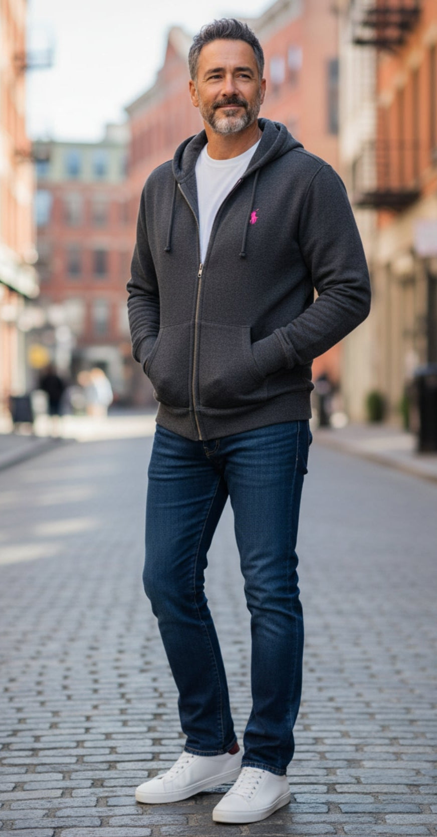 Sweat capuche zip Homme